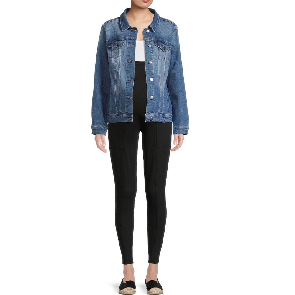 Women's Maternity Trucker Jacket - Picture 3 of 7